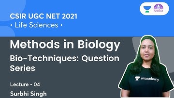 Bio-Techniques: Question Series Methods in Biology | CSIR UGC NET 2021 | By Surbhi Singh