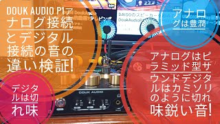 Douk audio P1デジタルUSB接続とアナログRCA接続による音の違い検証!♪～(´ε｀ )