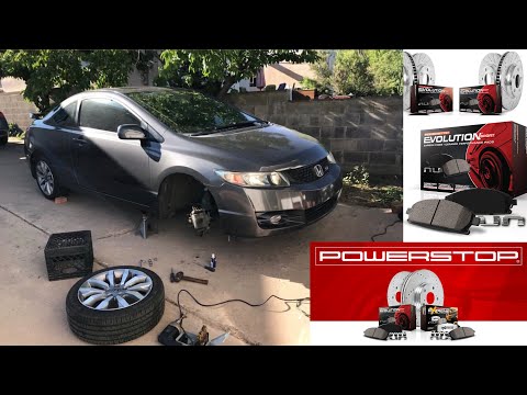 Installing Power Stop Rotor & brake Kit - Honda Civic Si 2009 (8th gen)