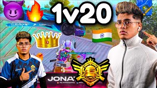 👑Angry JONATHAN Destroyed CONQUEROR Lobby by 1v4 🇮🇳😱