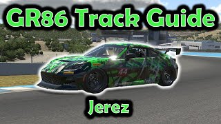 iRacing Track Guide Circuito de Jerez | GR Cup Fixed Toyota GR86 | W8 S2 2023 | 2:01.788