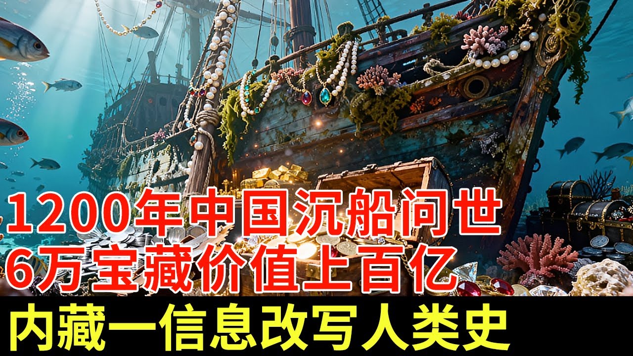 轰动世界！外国海域惊现1200年中国沉船，6万件金银珠宝，价值上百亿美元，内藏一信息改写人类史【揭秘】
