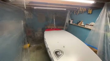 Custom SUP surf and foil boards built on the east coast.  This is how the boards are started