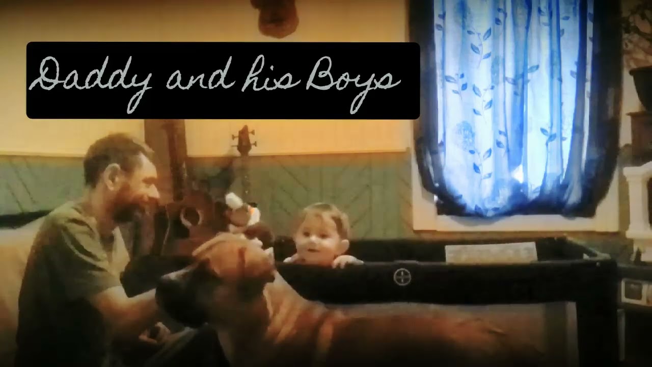 Daddy, his son and their puppy