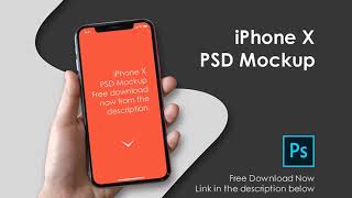 Download Free Photoshop iPhone X PSD Mockup