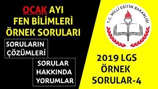 2019 LGS MEB OCAK AYI ÖRNEK SORULAR I FEN BİLİMLERİ SORU ÇÖZÜMLERİ