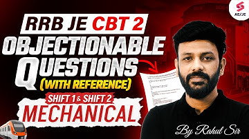 RRB JE CBT 2 Answer Key 2025 | RRB JE CBT 2 Answer Key Mechanical Complete Analysis by Rahul Sir