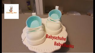 Baby Schuhe | Baby-Chucks | selber machen | Tutorial | Babyschuhe aus Fondant | modellieren | simple