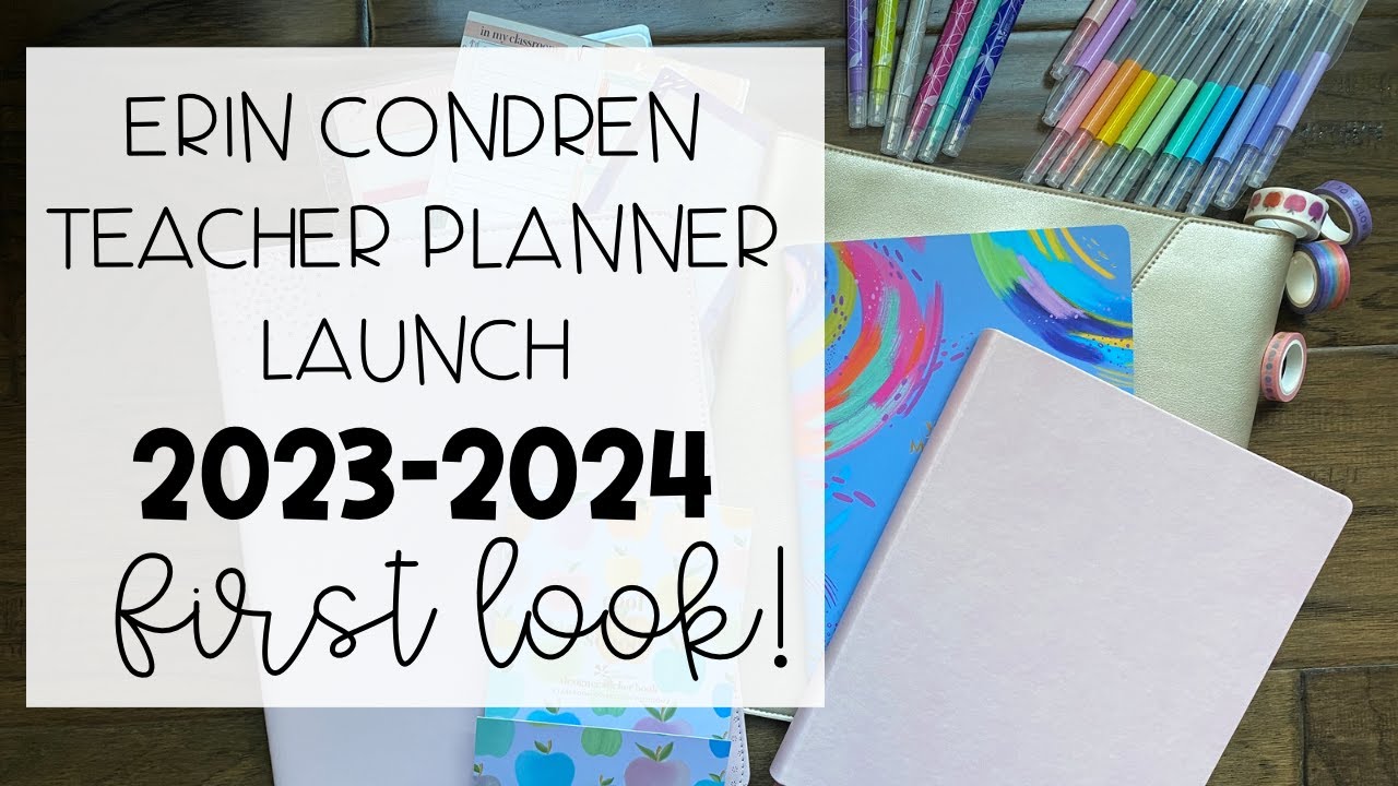 Erin Condren Inspire Softbound Teacher Lesson Planner 2023-2024 *FIRST  LOOK*