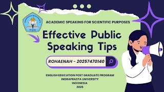Rohaenah (20257470140) Mid-Term Assignment of Academic Speaking for Scientific Purposes.