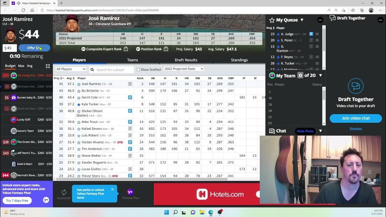 Yahoo Fantasy Baseball Draft Strategy