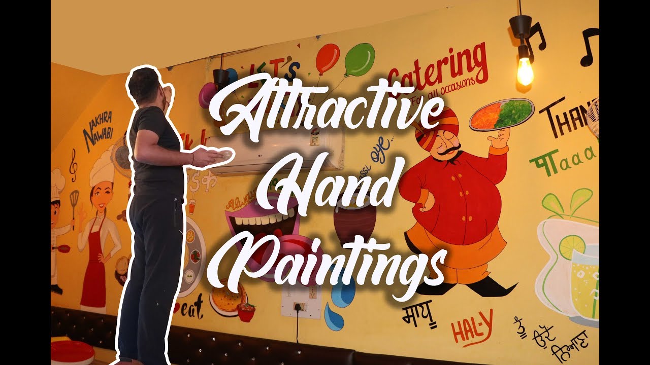 How to create Restaurant (wall) painting | G Ahuja Arts | 2K19