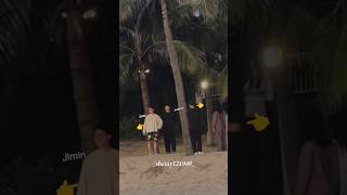 Jungkook & Jimin Supported at Sunrise at beach 🏖️ jikook together #bts