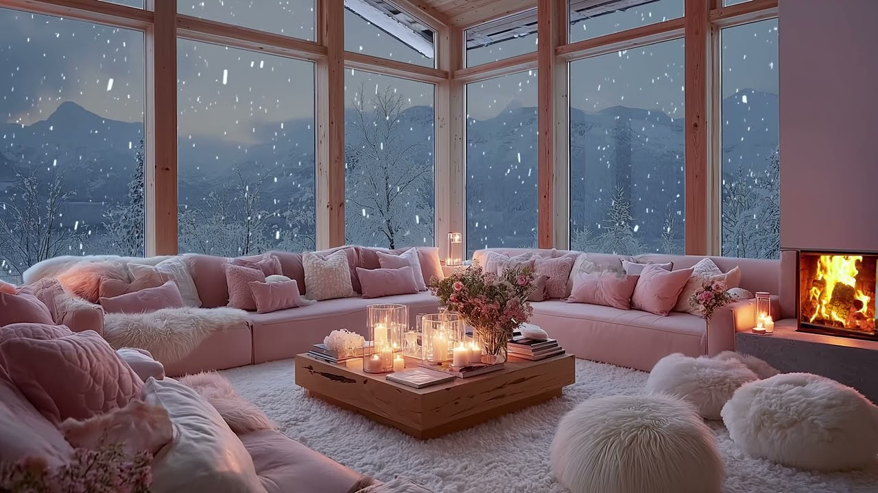 Moody Piano Music Fireplace Ambience For Quiet Cozy Evenings