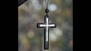 Collier croix - Bijou bois double couche design élégant #bois #collier #bijoux