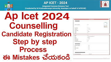 AP ICET 2024 Counselling Registration Process Step by step | AP ICET 2024 counselling