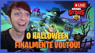 RANKEADA E JOGANDO COM VOCÊS! BRAWL STARS DE HALLOWEEN AO VIVO! (Gameplay PT-BR)