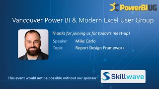 Report Design Framework | Mike Carlo | VanPUG PBI Ed - Jan 2024