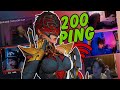 Streamers React to my 200 PING Black Widow Gameplay!