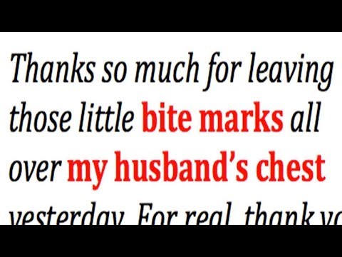 تصویری: چگونه می توان از خروج معشوقه جان سالم به در برد: نامه ای از یک شوهر متقلب