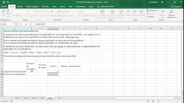 Programación no lineal utilizando Solver de Excel 1