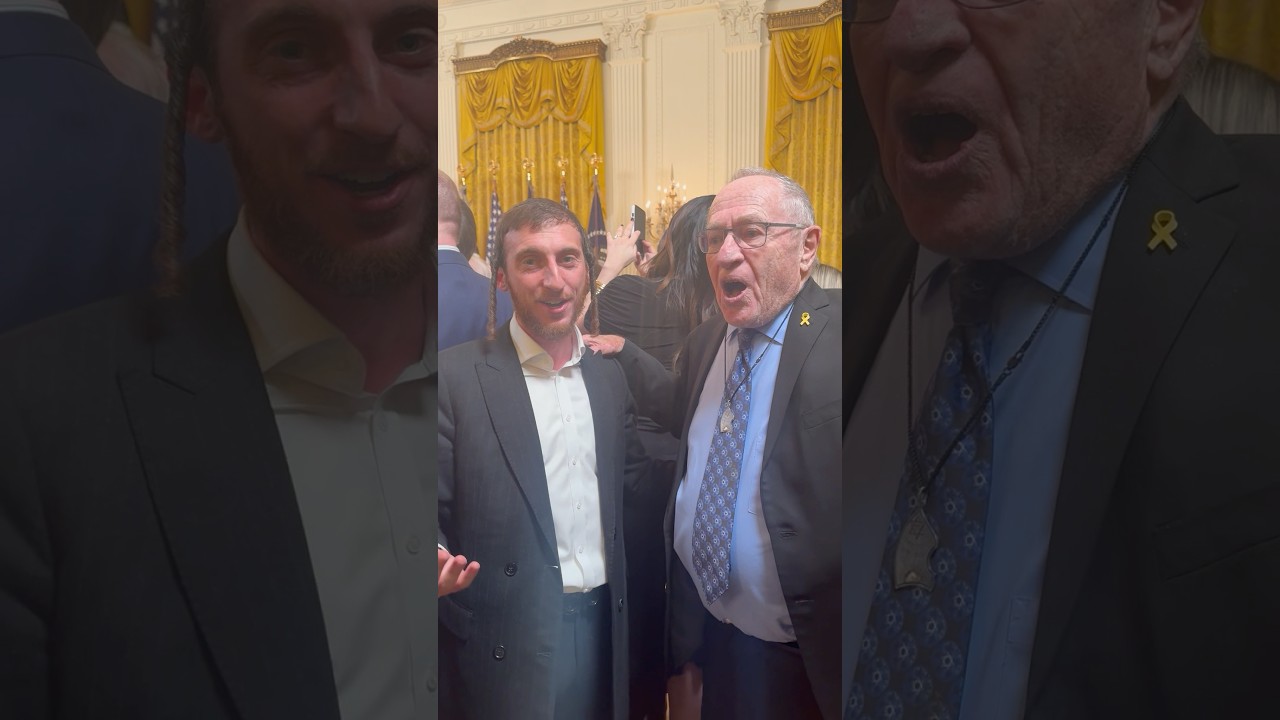 Alan Dershowitz saw me @ the White House & an impromptu duet ensued. Singing must run in the family!