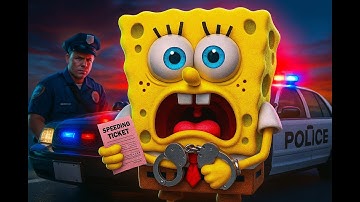 SpongeBob ACTUALLY Arrested?! The Most INSANE AI Crime Scene Ever! 🚨🖤