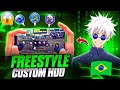TOP 3 UNIQUE FREE STYLE CUSTOM HUD!💀BRAZILIAN🇧🇷CUSTOM HUD FREE FIRE FASTEST 3 FINGER HUD! BEST HUD☠️