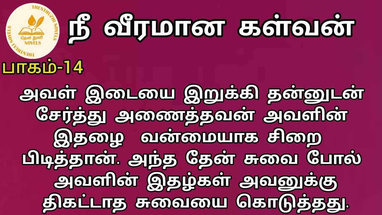நீ வீரமான கள்வன்! | nee veeramaana kalvan! |தேன்துளி நாவல்ஸ் | பாகம்-14| தேன்மொழி | Rj மோனிகா