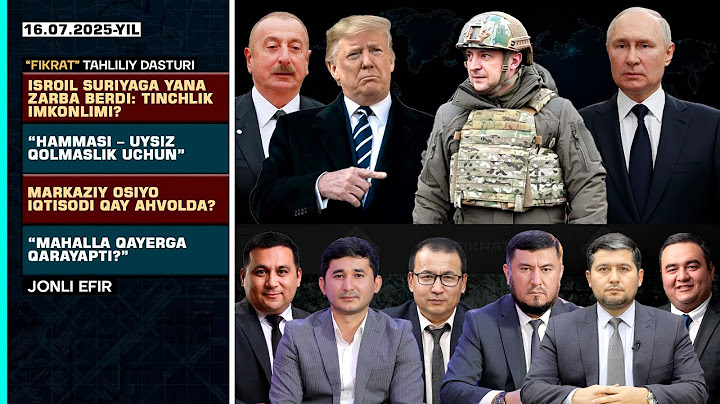 🔴JONLI EFIR: Isroil Suriyaga yana zarba berdi: tinchlik imkonlimi? #fikratuz