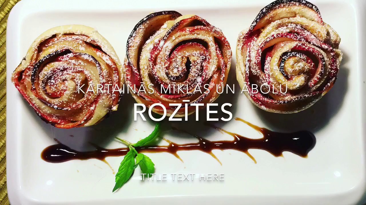 Ābolu un kārtainās mīklas rozītes. Apple roses. Ep1