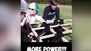 MrBeast Flying Using Leaf Blowers !