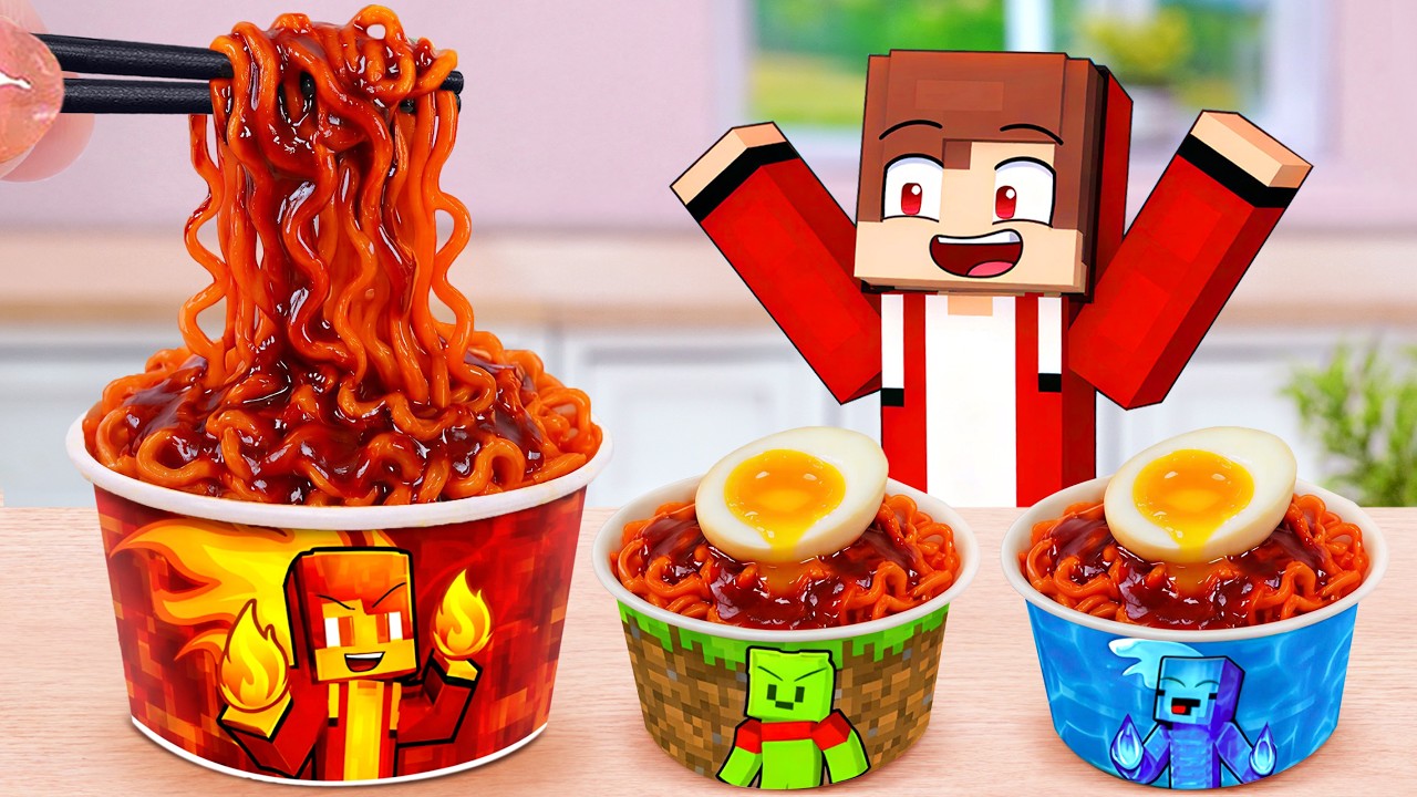 Oh My JJ 😍 How To Make Delicious Miniature Salted Egg Noodles 🍜 Tina Mini Cooking