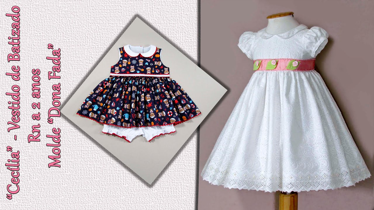 vestido para batizado 2 anos