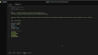 Declaring Variables - Python Programming