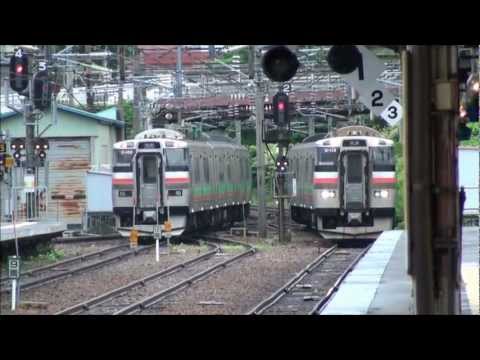 JR北海道 小樽駅「ホームの撮影」731系 発車と到着 擦れ違い