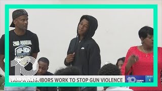 Tampa neighbors gather to address gun violence