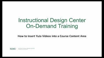 How to Insert YuJa Videos into a Course Content Area