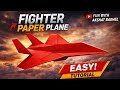 Sirf 3 Minute Mein Banaye Fighter Jet Paper Plane 😱 | Flies Very Far!