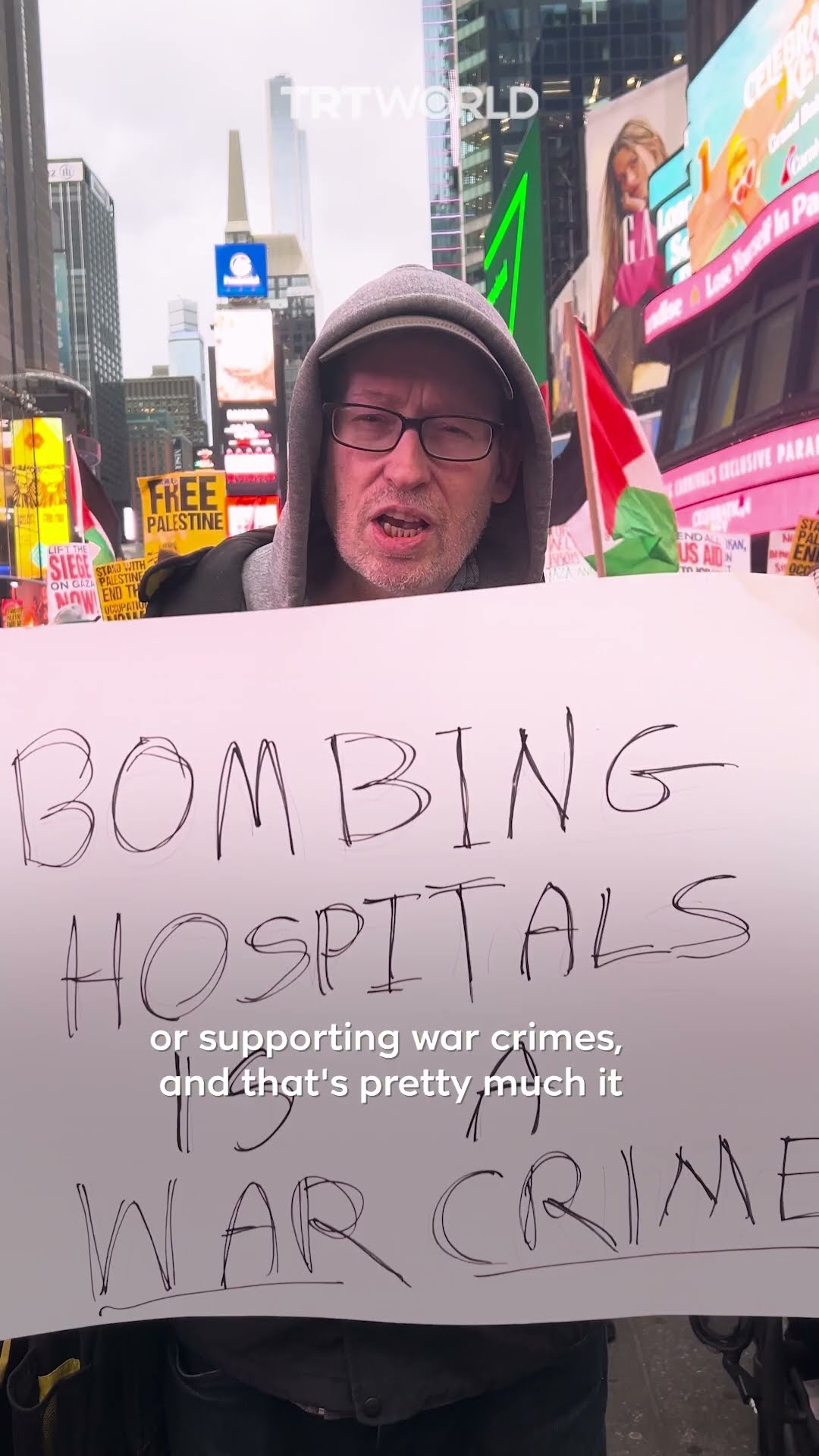 Palestine solidarity march in New York on New Year’s Day