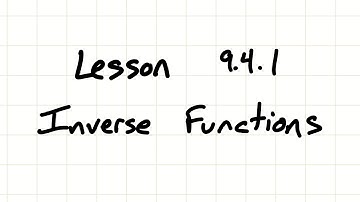 9.4.1 Inverse Functions