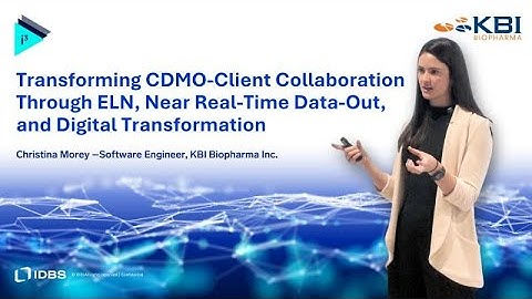 Transforming CDMO-client collaboration through ELN and digital transformation | i3 2025