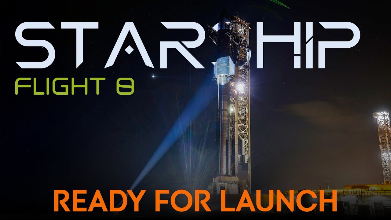 Starship Flight 8 Fully Stacked & Ready for Launch! - YouTube