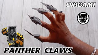 BLACK PANTHER EASY CLAWS ORIGAMI|HOW TO MAKE MARVEL CHARACTER PANTHOR CLAWS TUTORIAL FOLDING|WEAPON Wealth