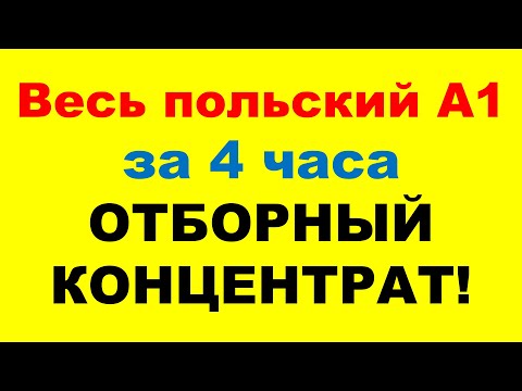 Весь курс А1 в одном видео (все 33 урока). Практический тренажёр. Перевод с русского на польский.