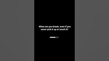 What Can You Break, Even if You Never Pick it Up Or Touch 🤔? #Reels #Riddles # A Promise#Funny #