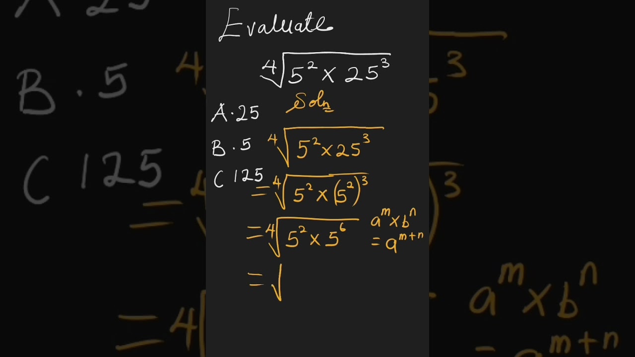 Most People Get This Wrong! 🤯 What’s the 4th Root of 5² × 25³ 