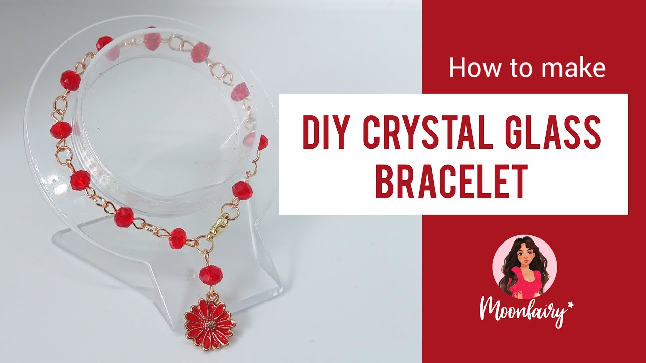 DIY Crystal Glass Beaded Bracelet Tutorial | Quick & Easy in Less Than ...