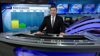 Video: Continued cloud cover and scattered showers