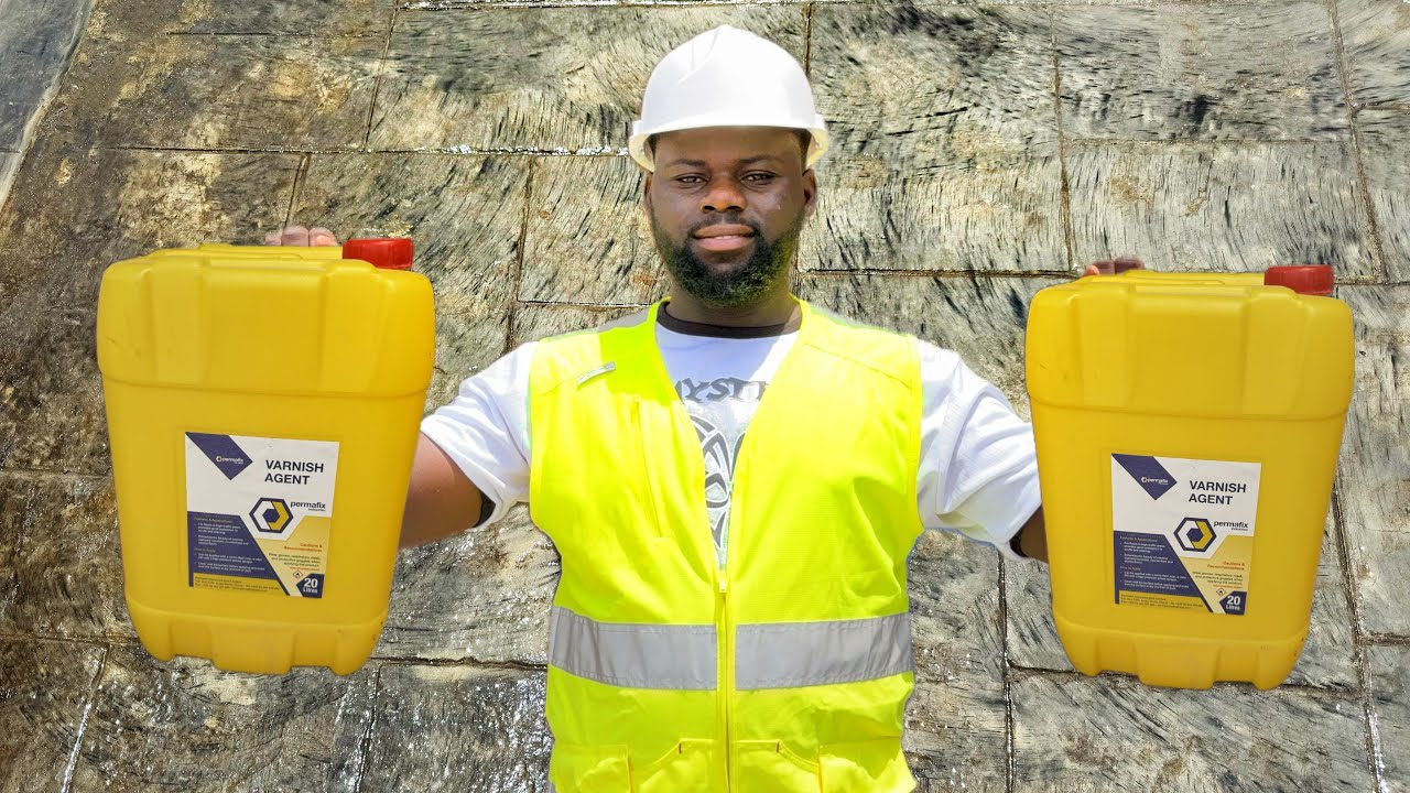 Washing and Polishing Of Stamped Concrete-Quality isn’t Cheap || Building in Ghana 🇬🇭